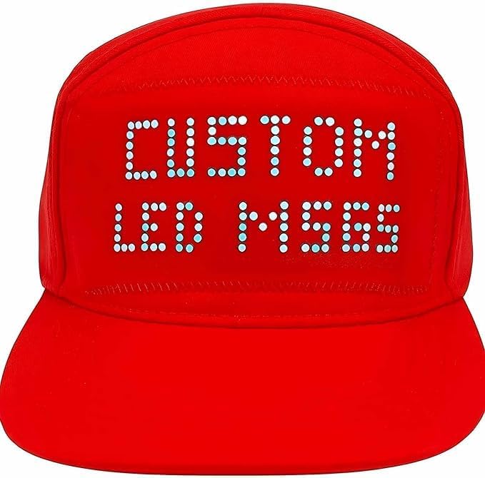 MasterAkoh Store LED Display Up Baseball Cap with Bluetooth - Personalized Messages for Parties, Birthdays, Gifts - Image 1